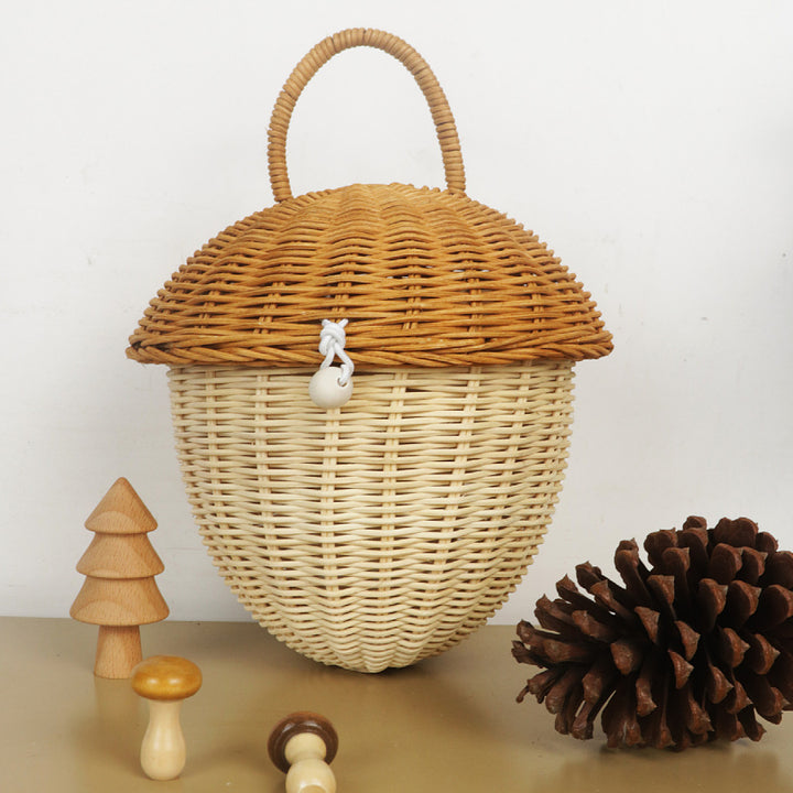 Playful storage basket in acorn design Kalsten