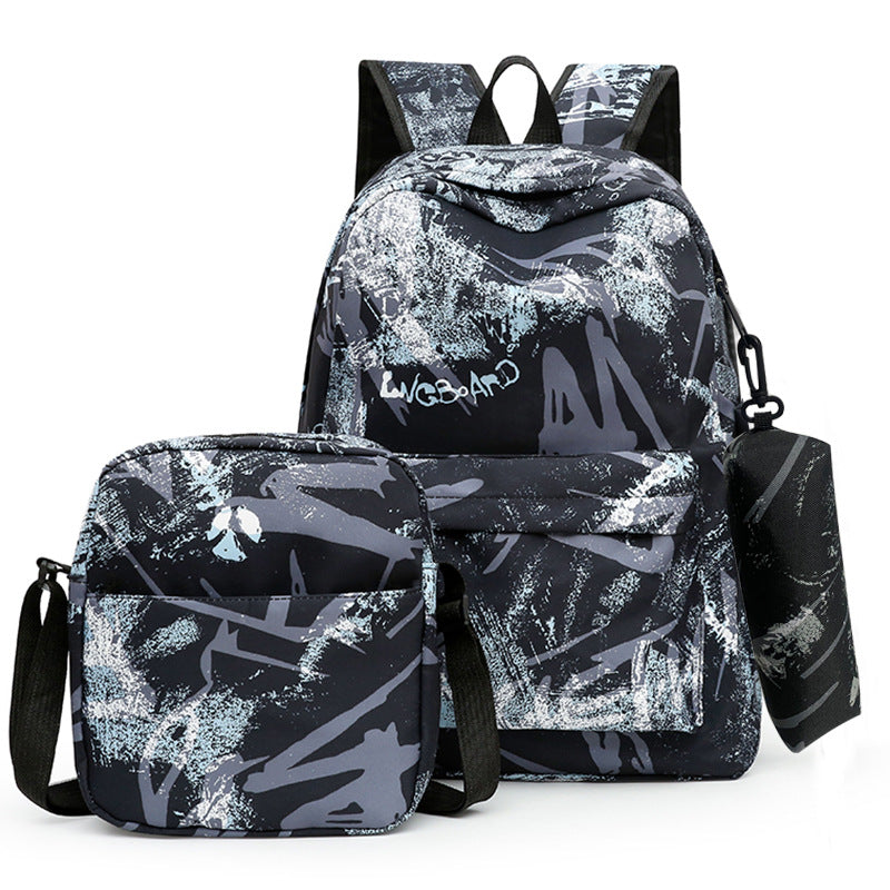 Graffiti Print Multi-Functional Backpack Set Kalsten