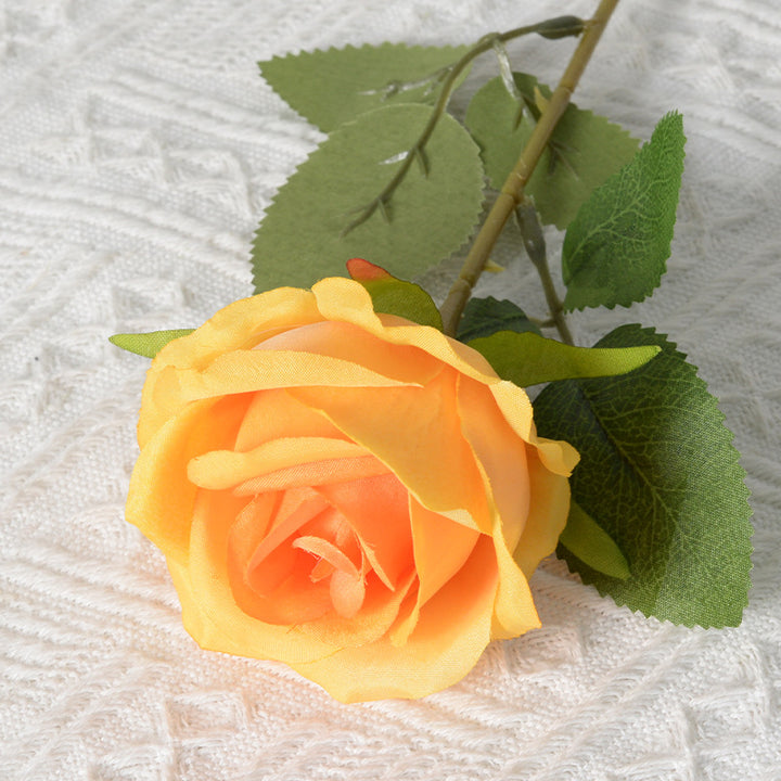 Elegant Silk Black Rose Stem