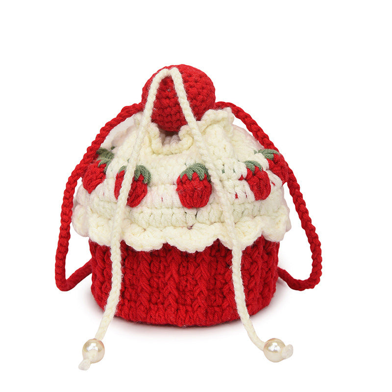 Festive Cupcake-Shaped Crochet Mini Bag