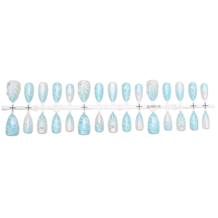 Artistic Ocean-Inspired Press-On Nail Set Kalsten