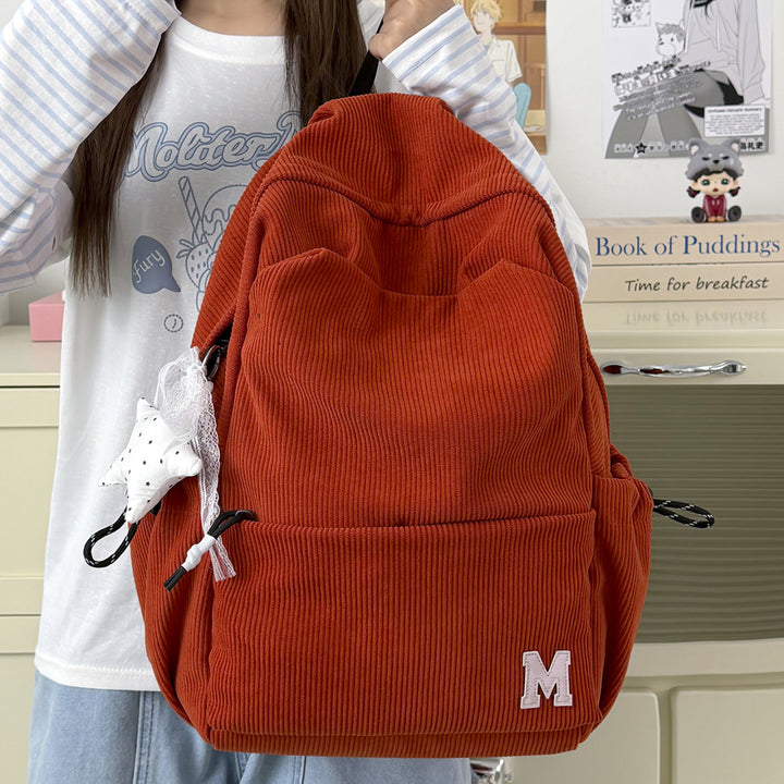 Corduroy Casual Backpack Kalsten