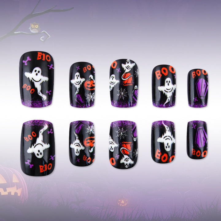 Fun Halloween-Themed Press-On Nail Art Set Kalsten