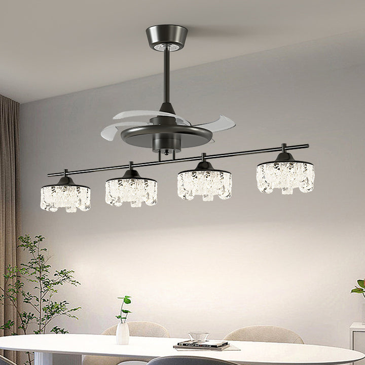 Modern Crystal Chandelier Ceiling Fan