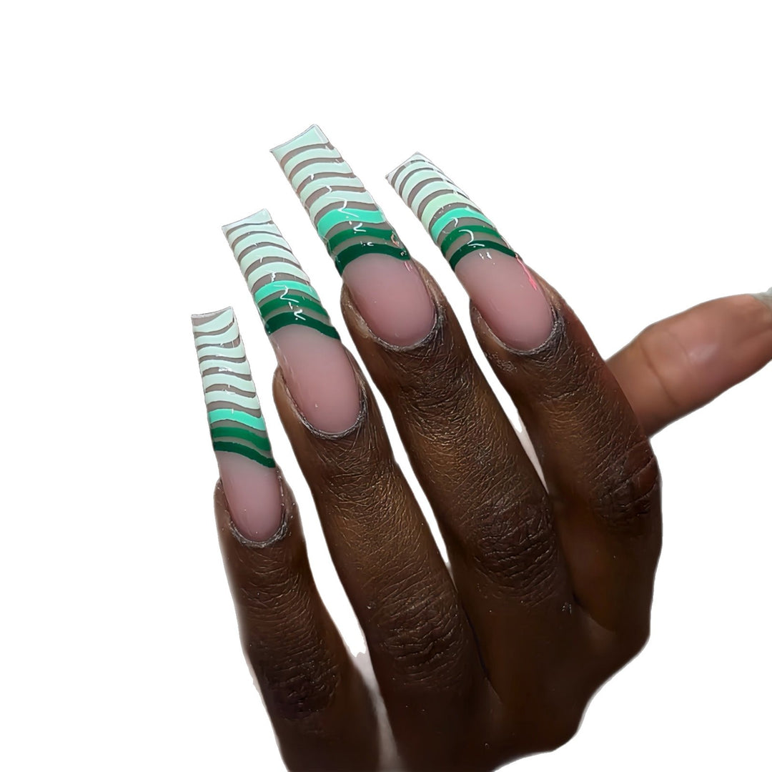 Artistic Long Acrylic Nail Set Kalsten
