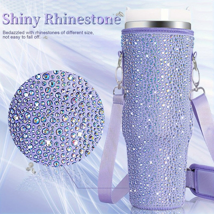 Ladies trendy and sparkling drinking bottle with shoulder bag Kalsten