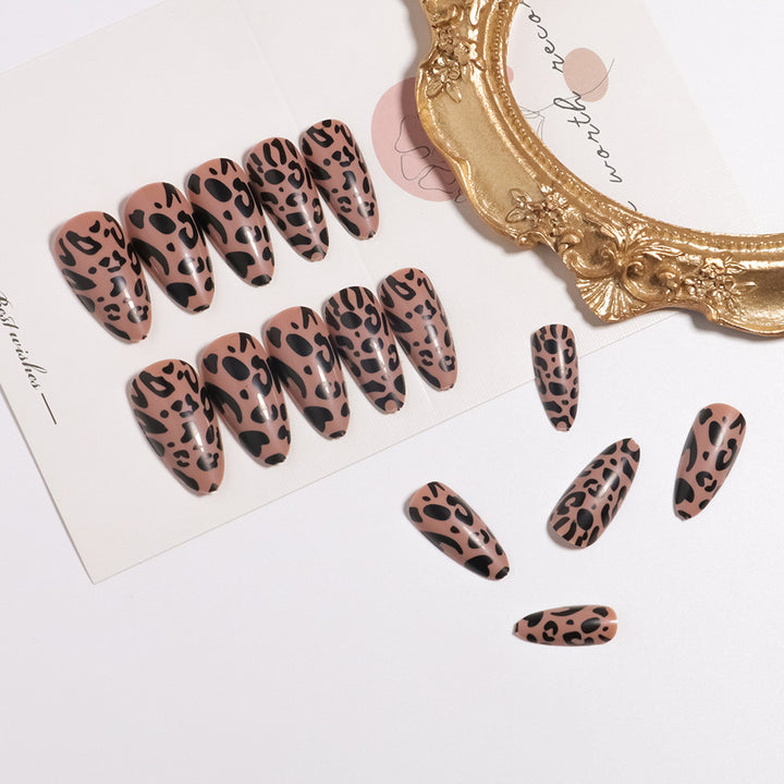Stylish Leopard Print Press-On Nails Kalsten
