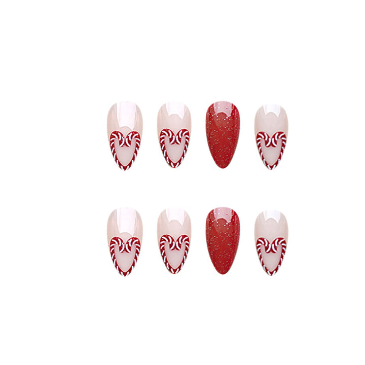 Festive Candy Cane Nail Art Set