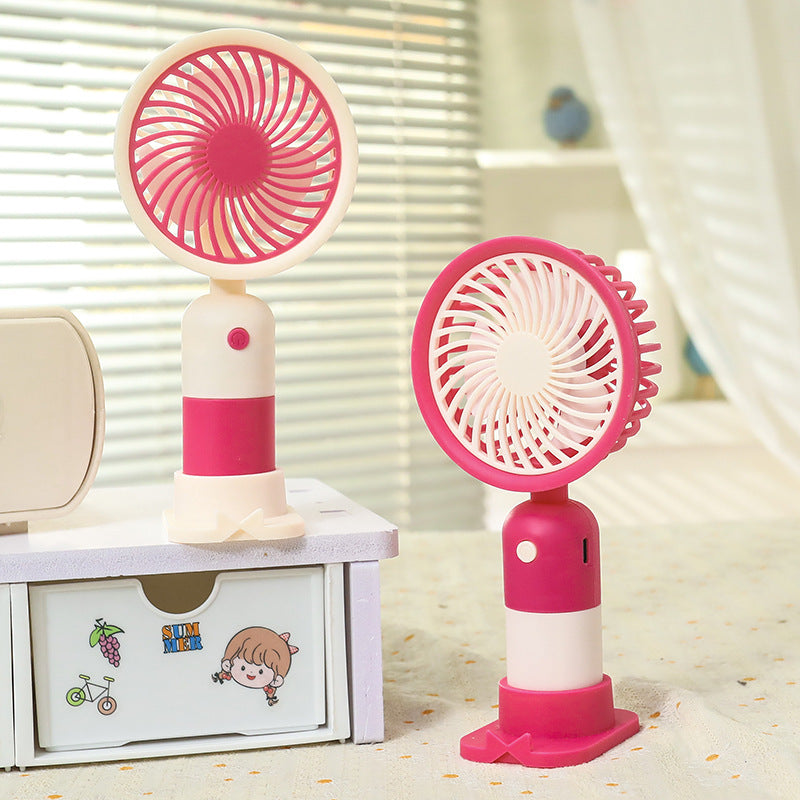 Women portable mini hand fan with USB connection and ergonomic design Kalsten