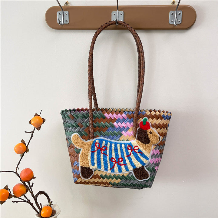 Shoulder bag with playful dog motif Kalsten
