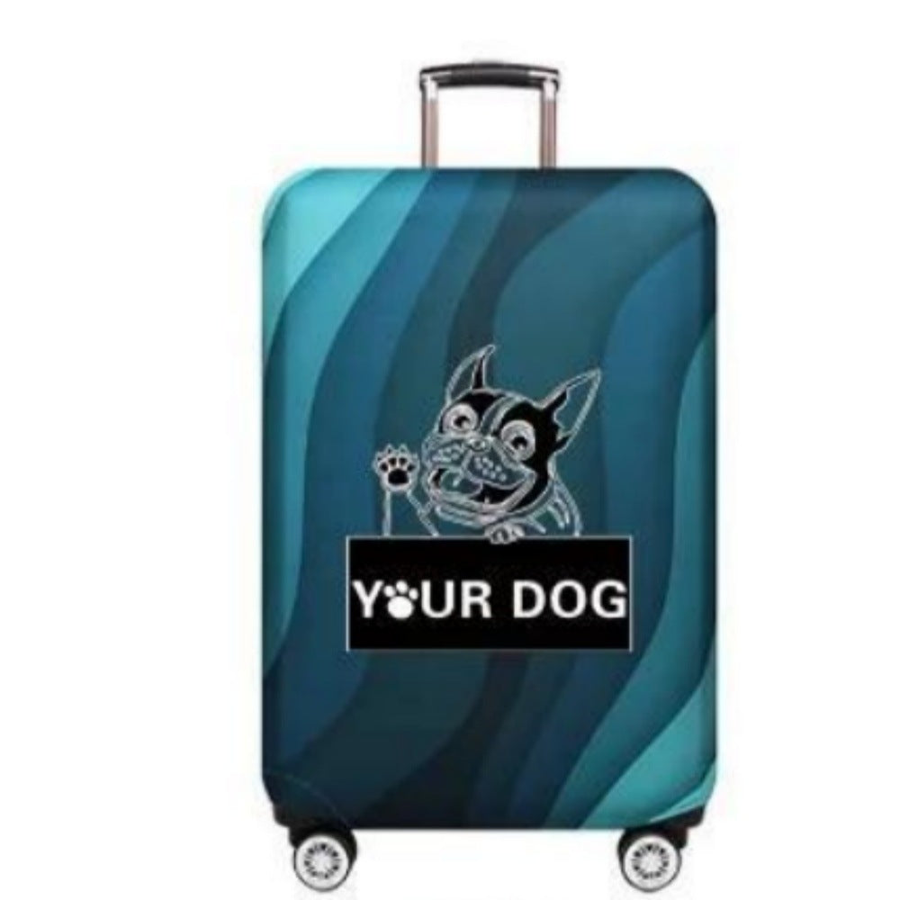 Women's hard-shell suitcase with playful paw print pattern Kalsten