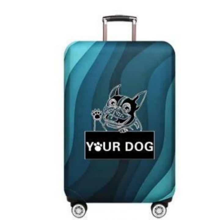 Women's hard-shell suitcase with playful paw print pattern Kalsten