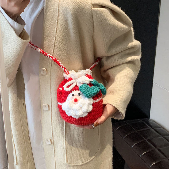 Crochet Santa-Themed Mini Backpack