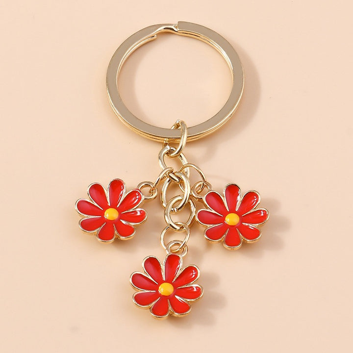 Keychain with Three Playful Daisies Kalsten