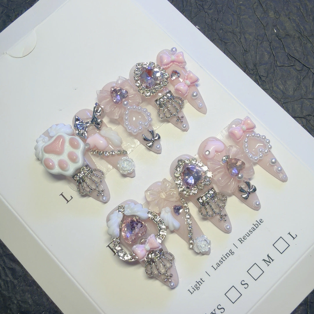 Decorative Rhinestone Hair Clips Set