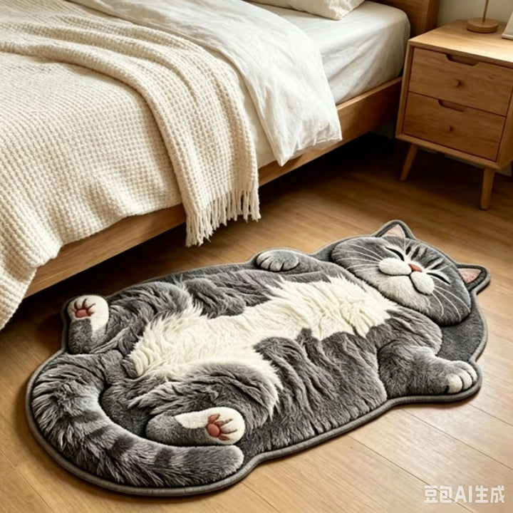 Cat-Shaped Area Rug
