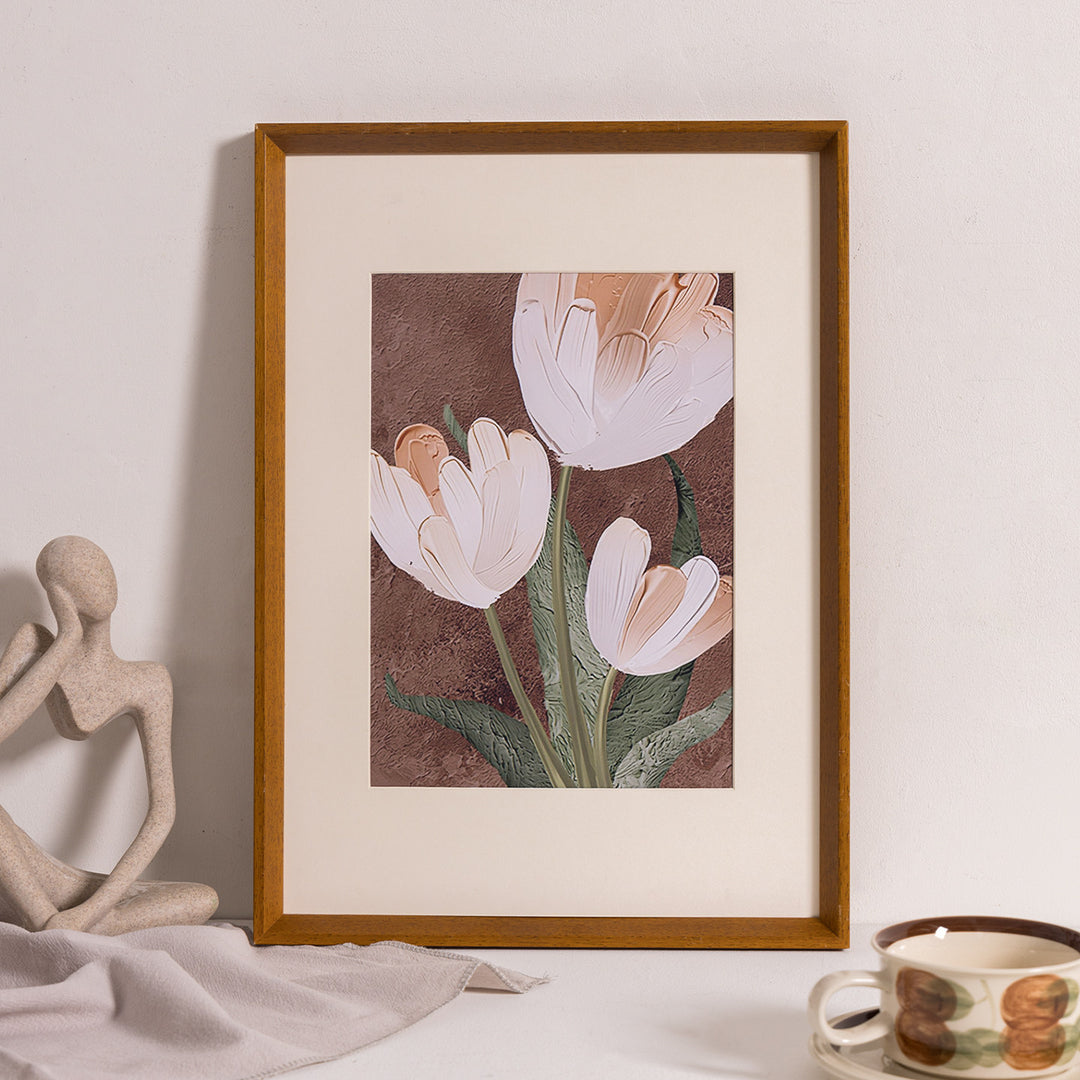 Artistic Floral Print Wall Decor Frame for Home