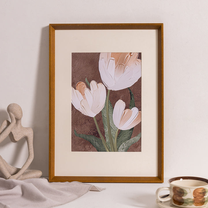 Artistic Floral Print Wall Decor Frame for Home