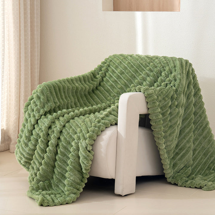 Textured Plush Throw Blanket Kalsten