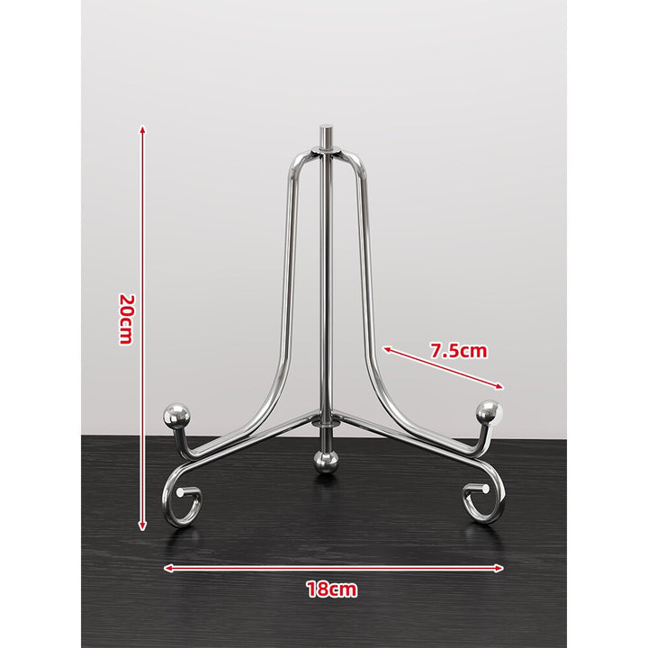 Decorative Curled-Tripod Metal Display Easel Stand