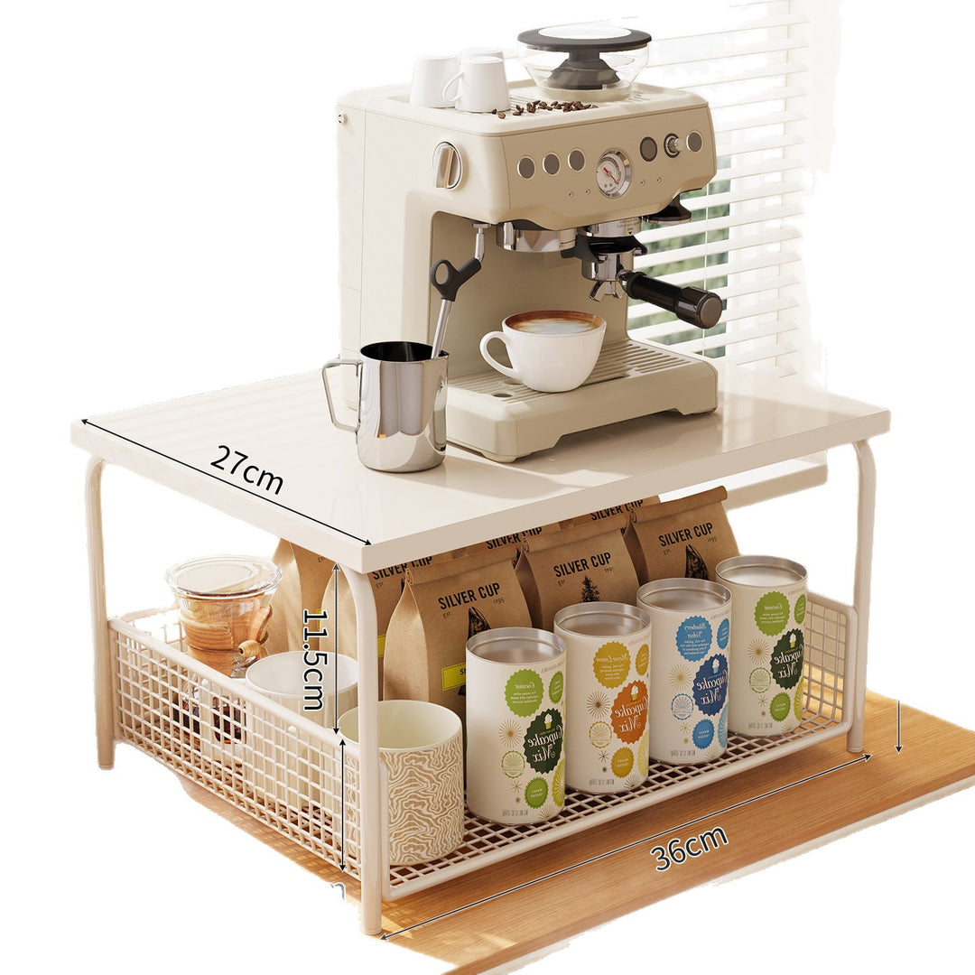 Two-Tiered Coffee Machine Display Shelf Kalsten