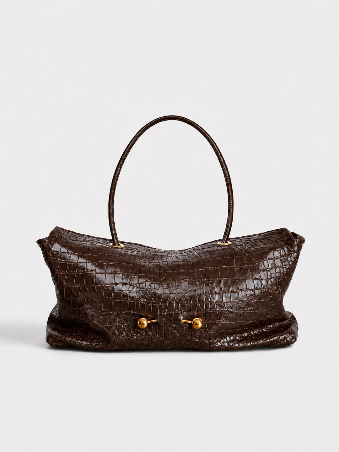 Elegant Crocodile Texture Shoulder Bag