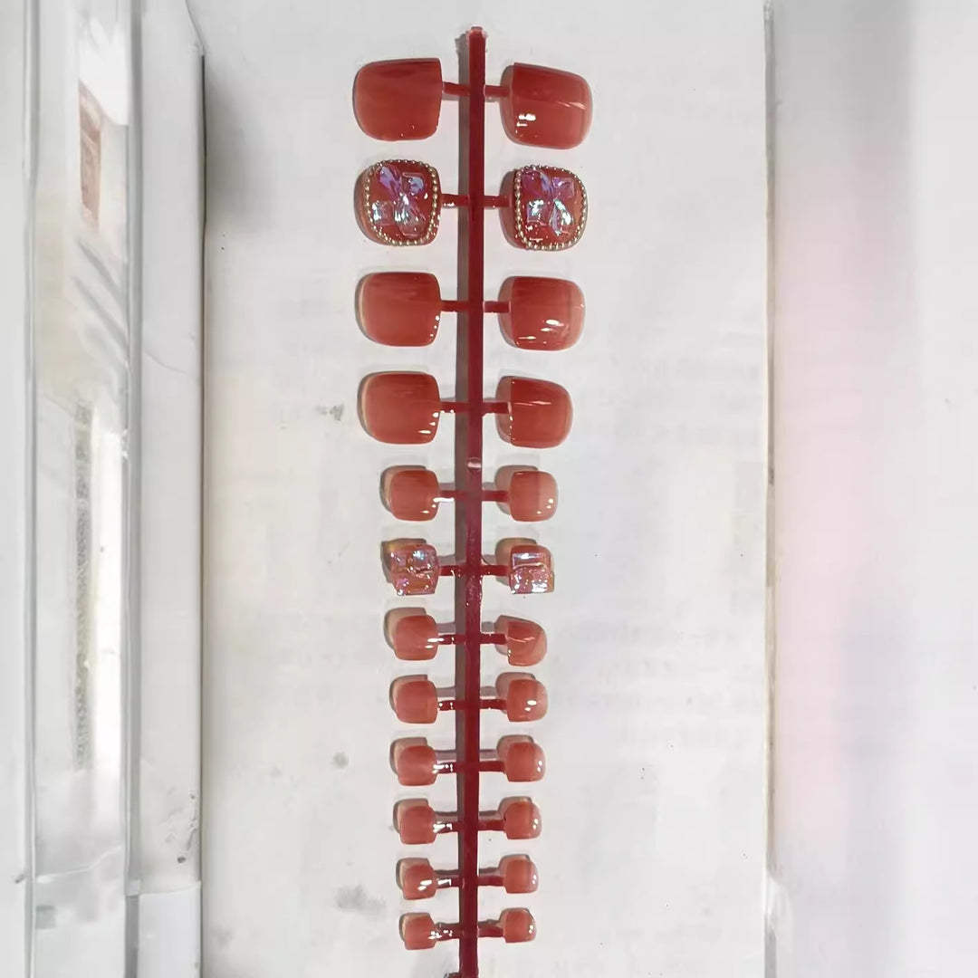 Decorative Diamond-Accent Press-On Nail Set Kalsten