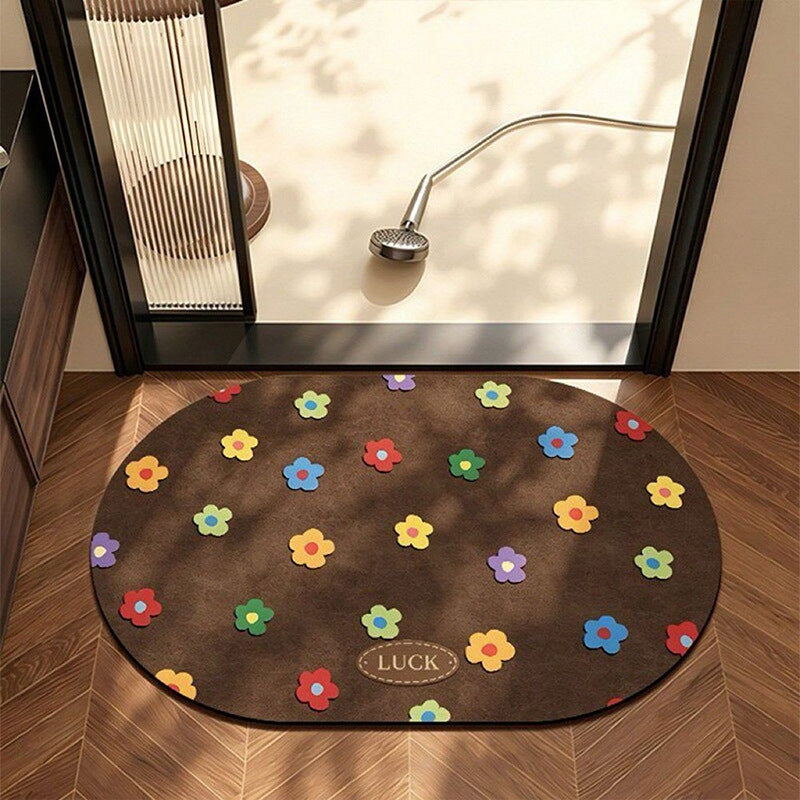 Playful Circular Welcome Mat