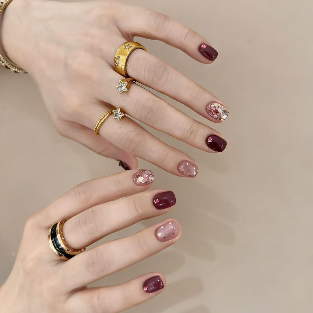 Artistic Glitter Nail Enhancements