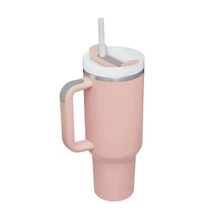 Women insulated thermal mug with leak-proof lid and integrated straw Kalsten