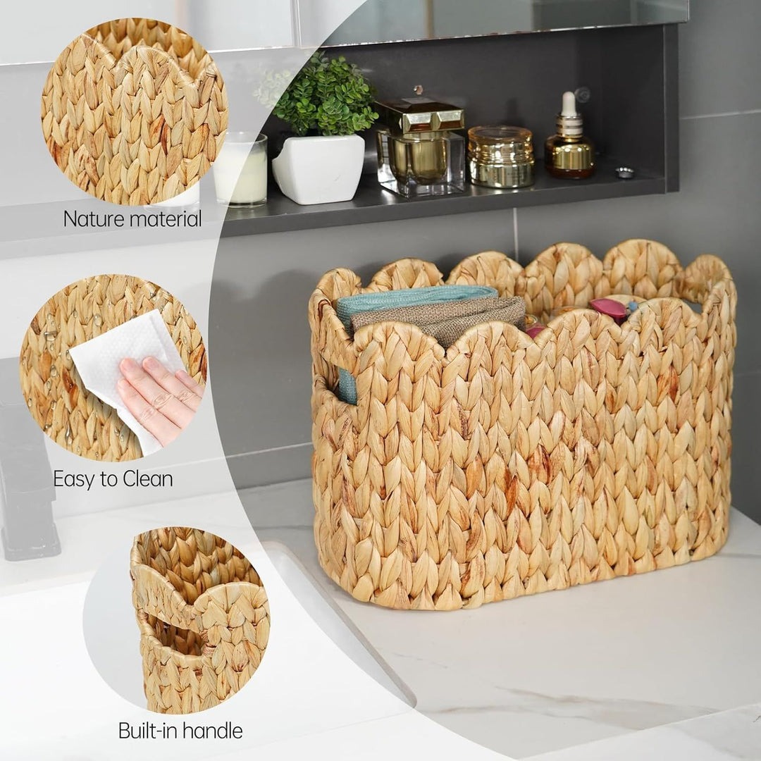 Handwoven Natural Decorative Storage Basket Kalsten