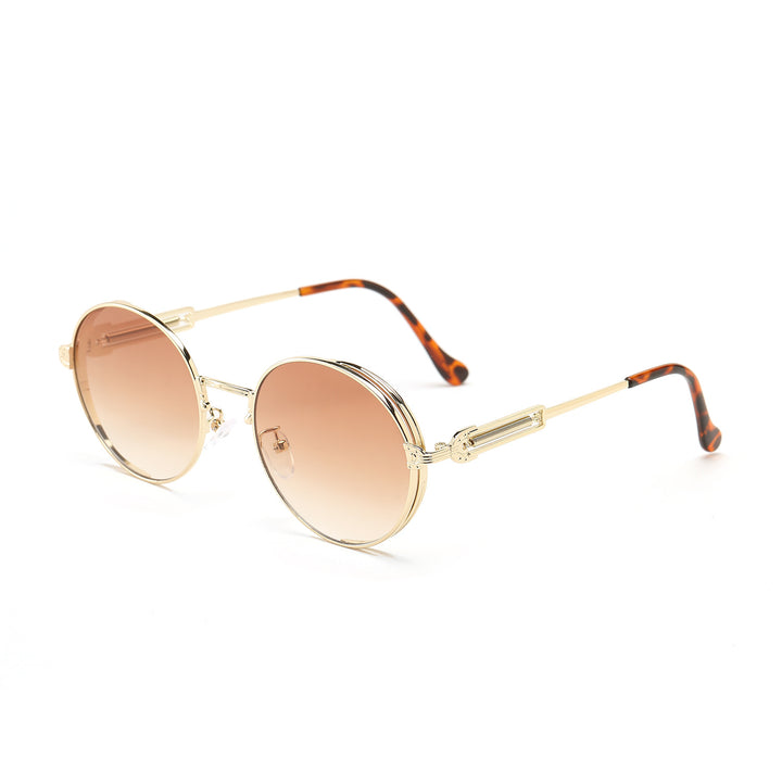 Women's round vintage sunglasses with exclusive metal frame Kalsten