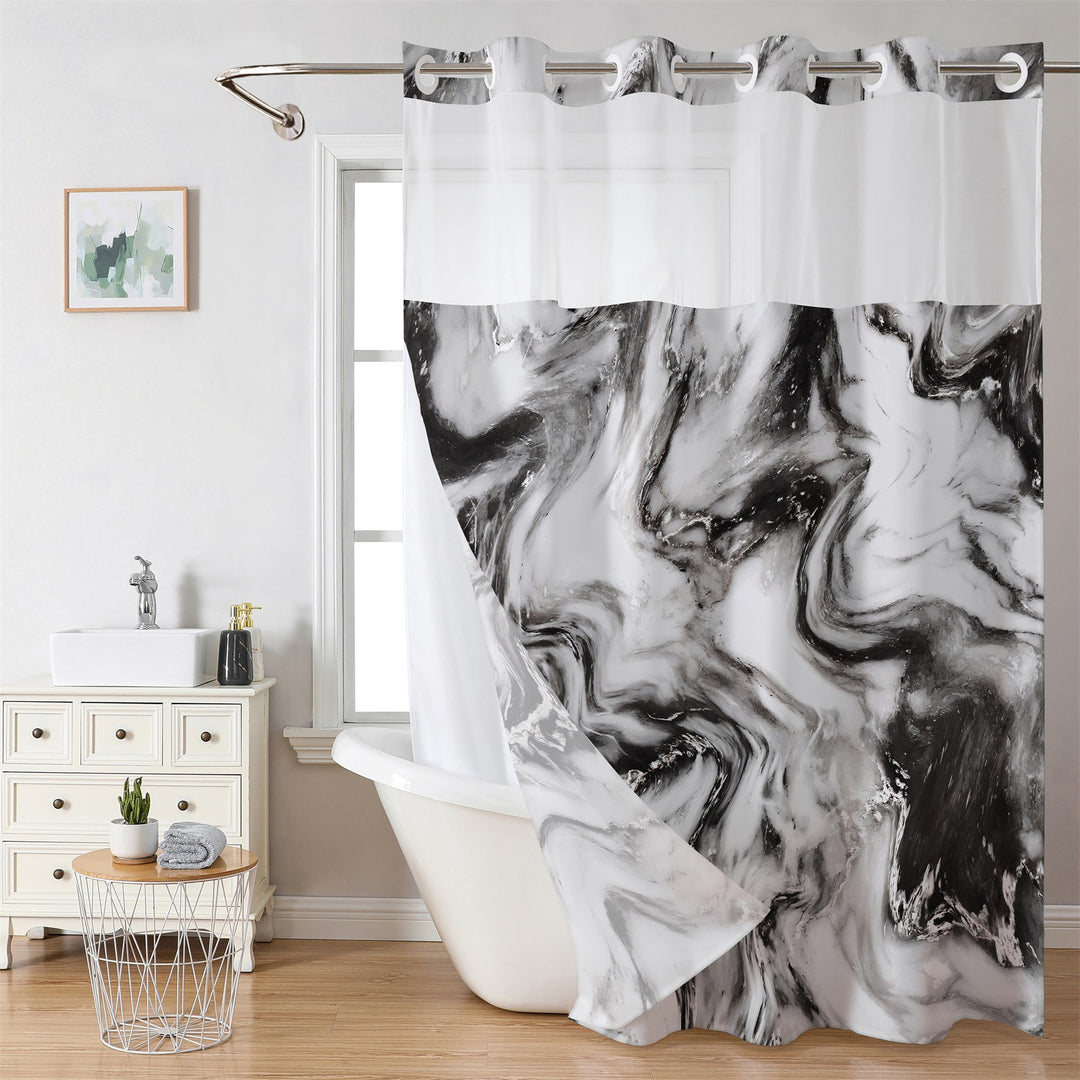 Marble-Design Shower Curtain Kalsten