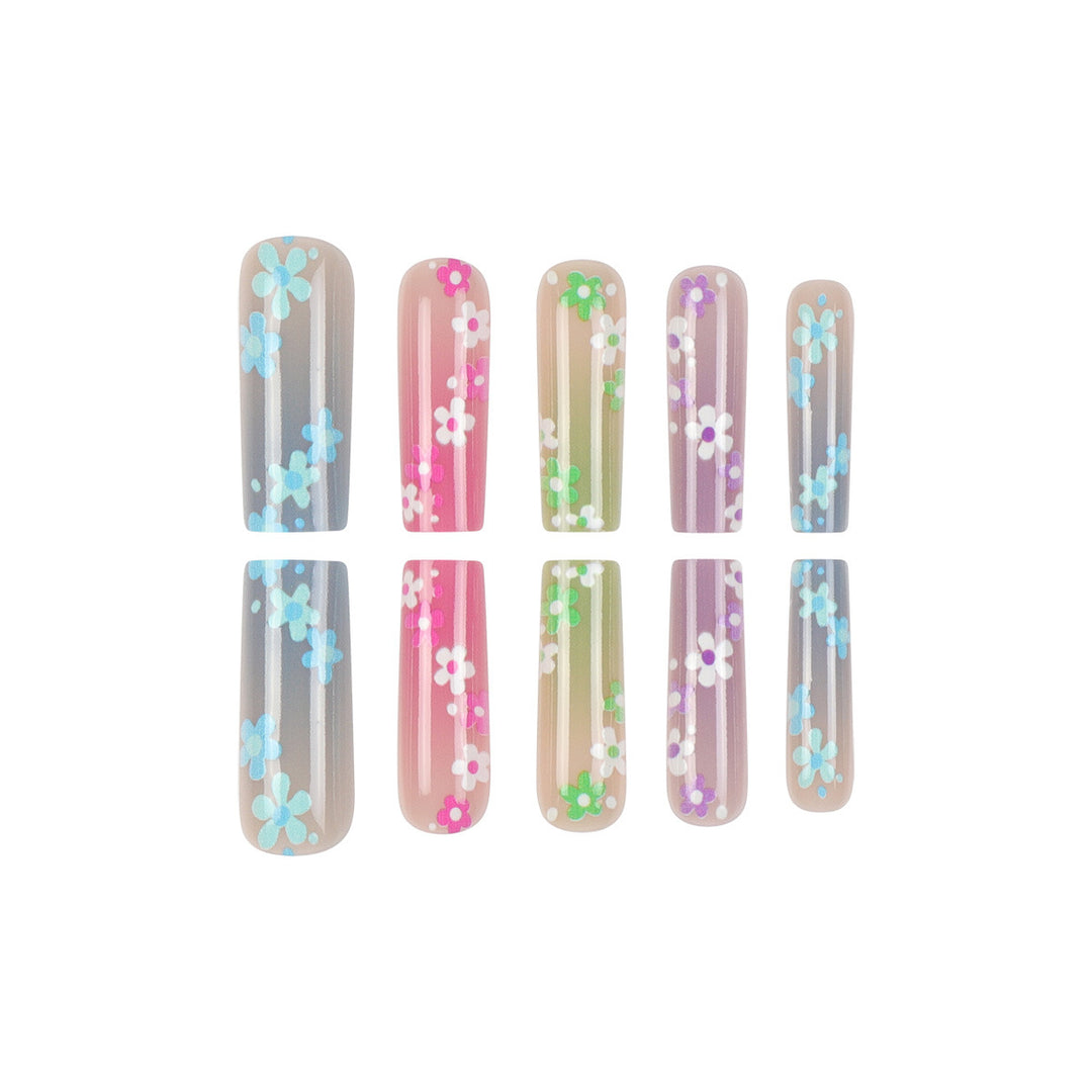 Artistic Ombre Floral Press-On Nails Kalsten