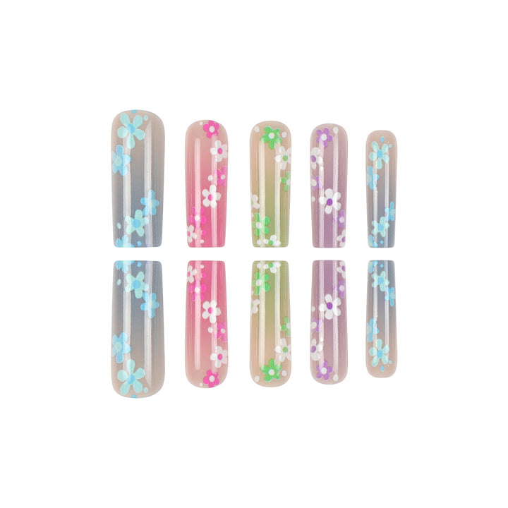 Artistic Ombre Floral Press-On Nails Kalsten