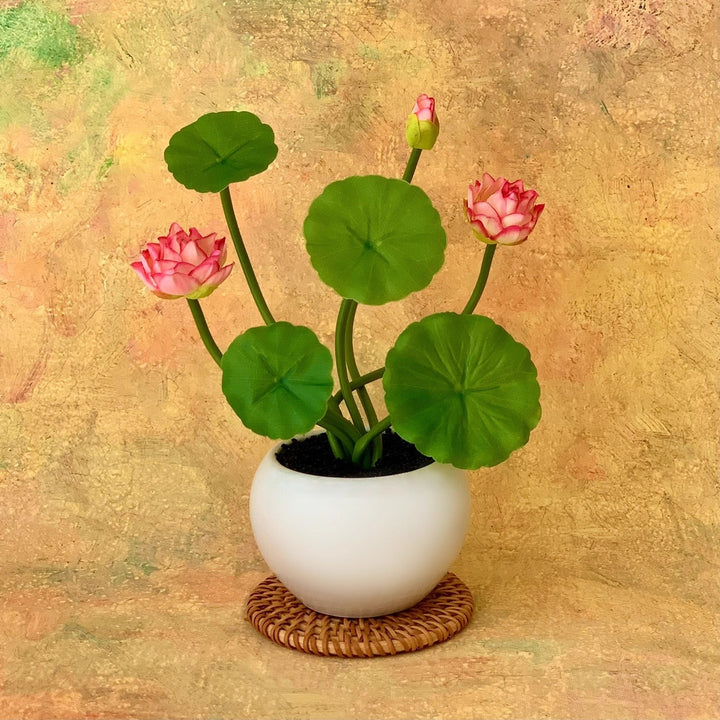 Faux Lotus Flower Arrangement