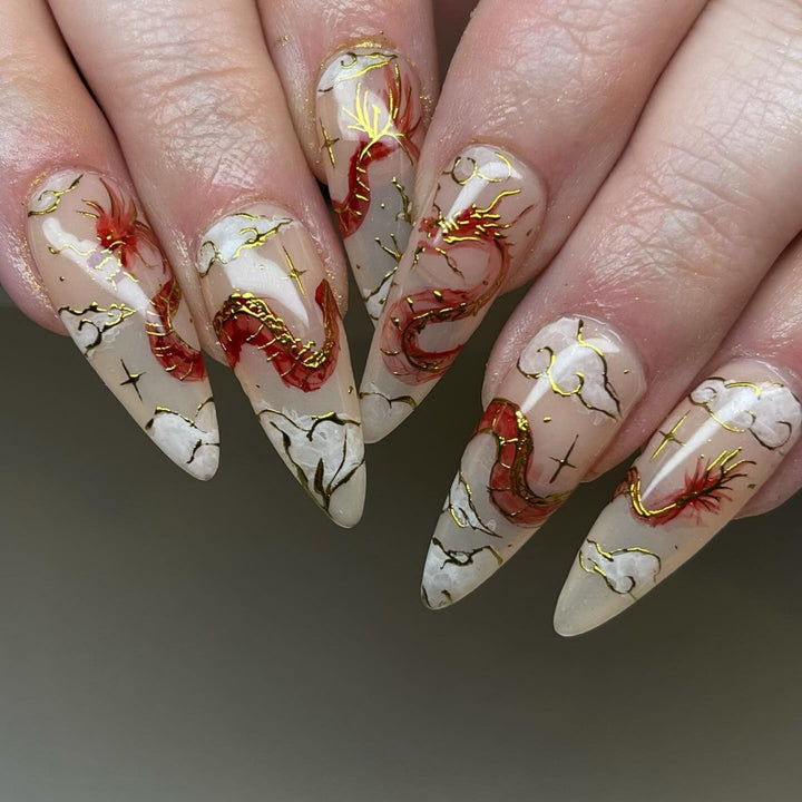 Dragon Design Art Nails Kalsten