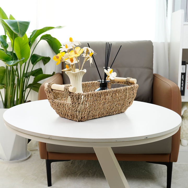 Natural Fiber Storage Basket with Handles Kalsten