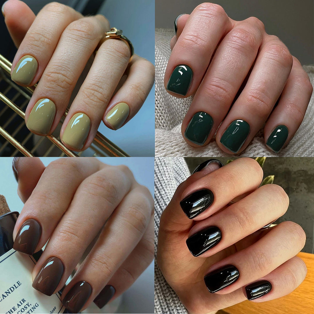 Elegant Glossy Square Nail Set Kalsten