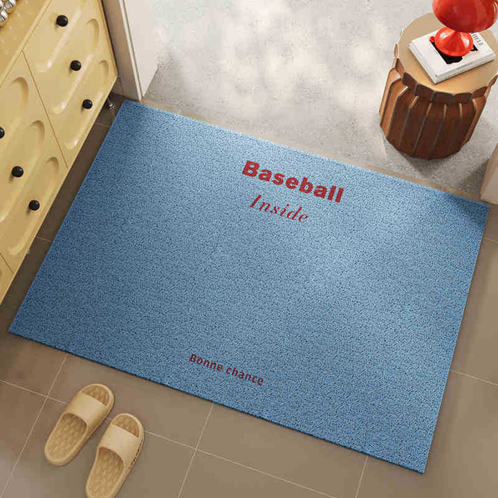Indoor Baseball-Themed Welcome Mat