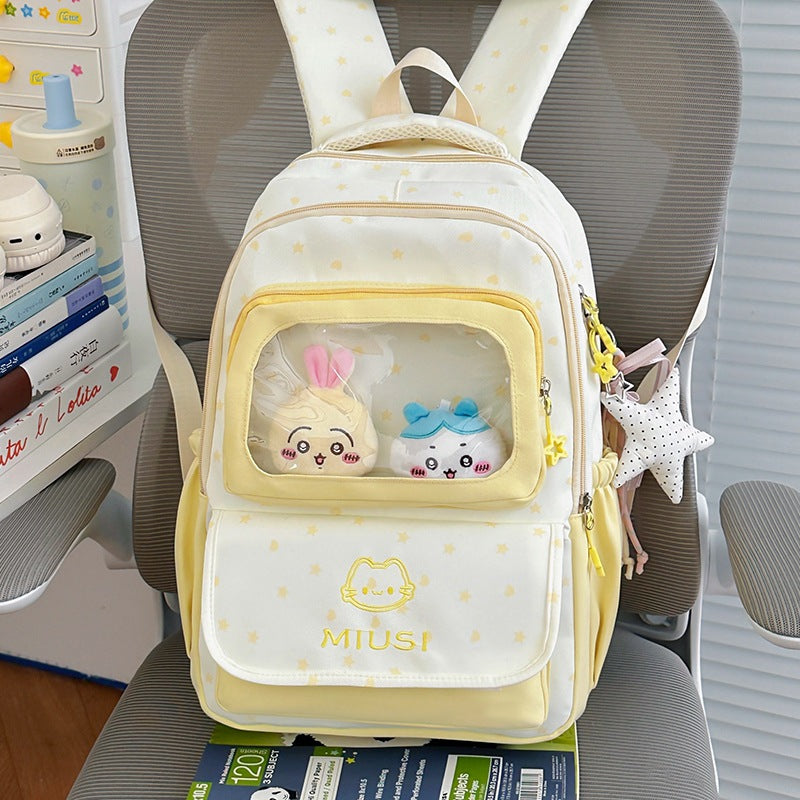 Cute Cartoon-Theme Transparent Window Backpack Kalsten
