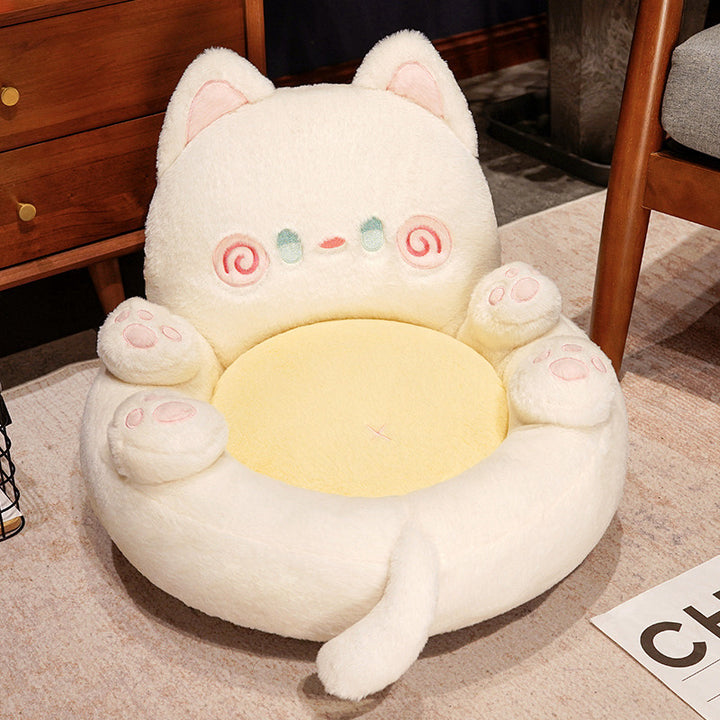 Soft Plush Pet Bed with Raised Edge and Cute Biscuit Design
