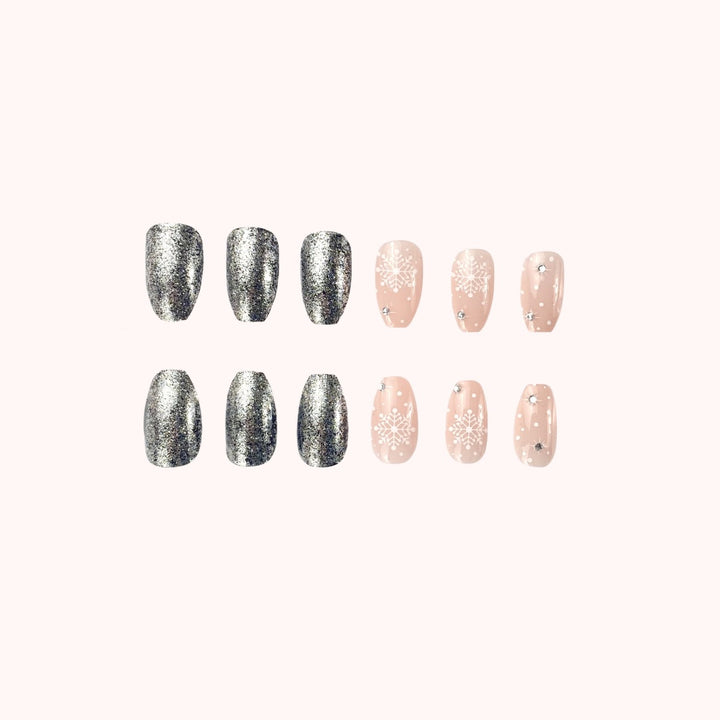 Festive Snowflake Nail Art Design Kalsten