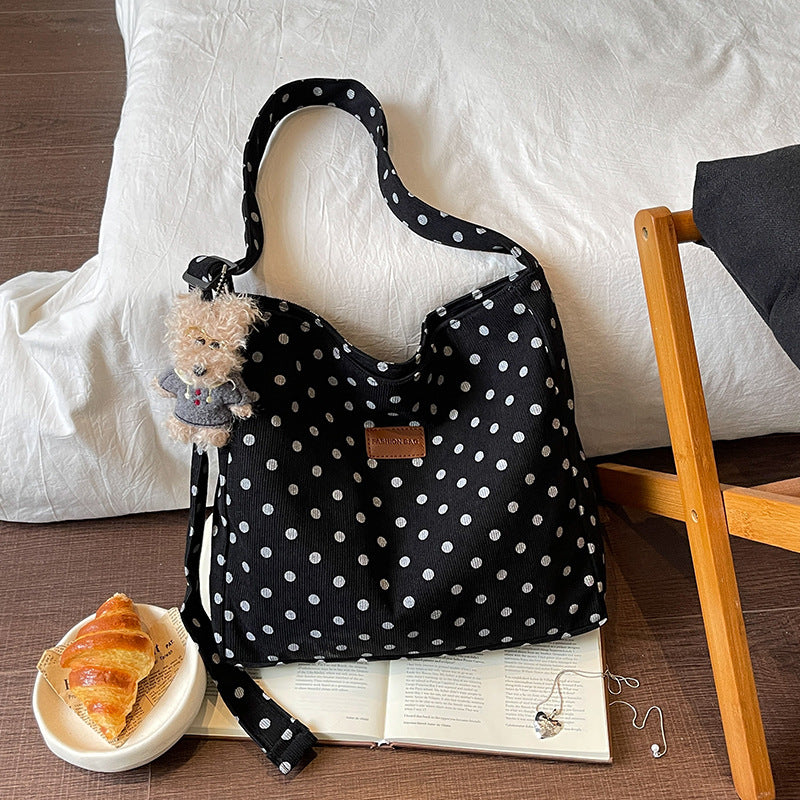 Casual Polka Dot Hobo Bag