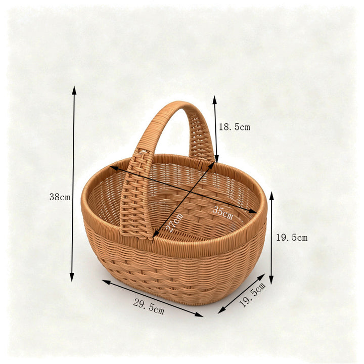 Handcrafted Woven Market Basket Kalsten