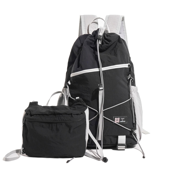 Lightweight Multi-Pocket Backpack with Detachable Pouch Kalsten