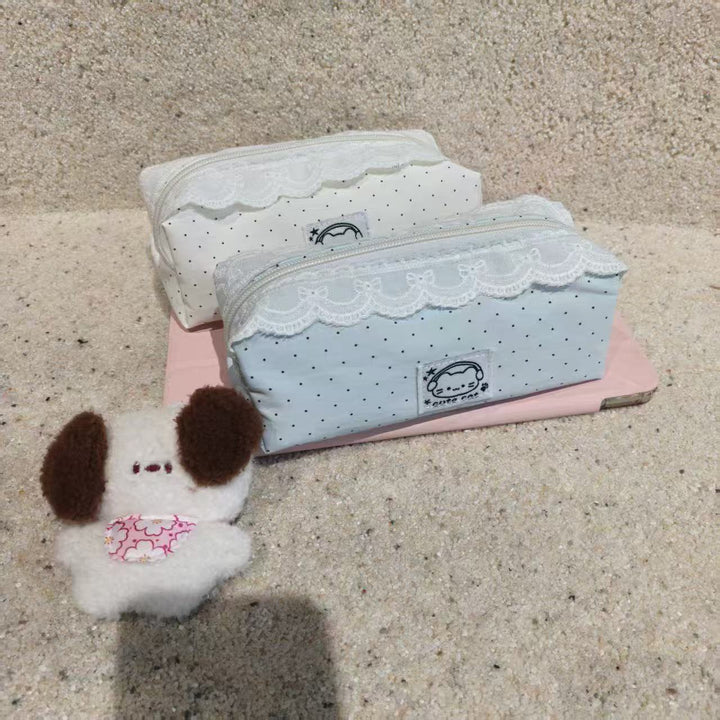Stylish Lace Trim Pencil Case