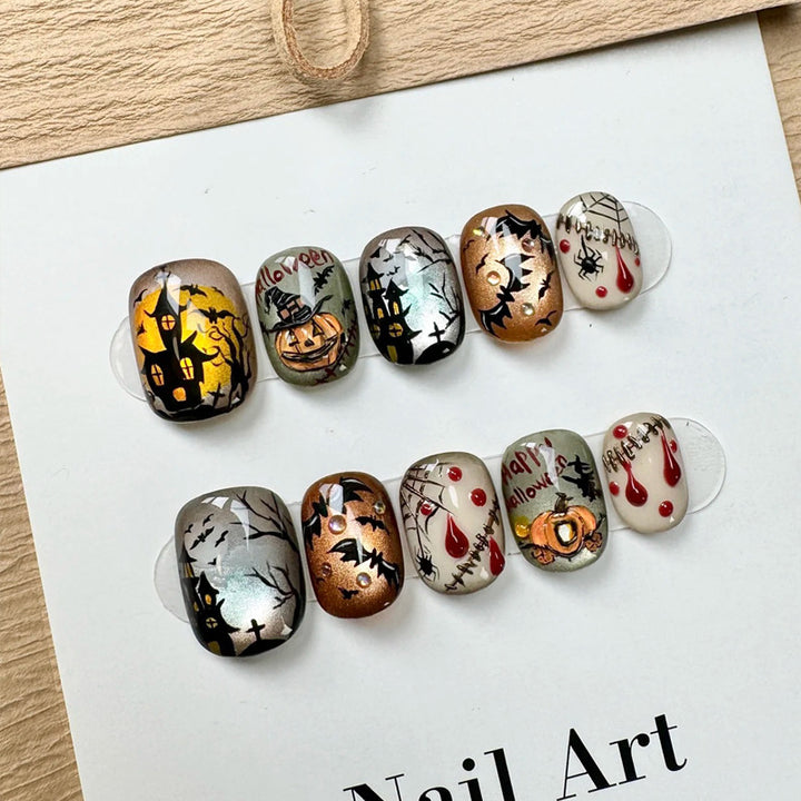 Stylish Press-On Nail Tips with Leopard Design Kalsten