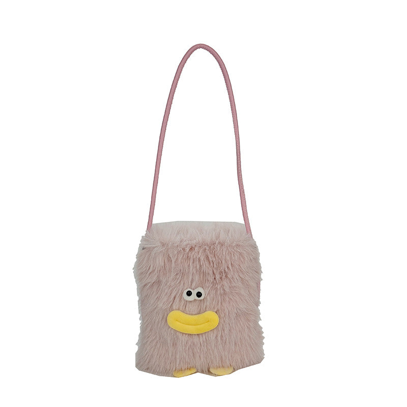 Plush shoulder bag with unique character design Kalsten