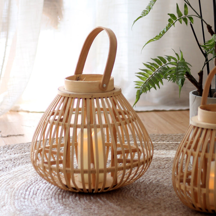 Natural Rattan Lantern Kalsten